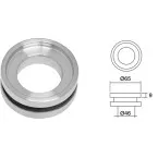 Ronde open komgreeppaar voor glazen deur Ø65mm, gat Ø50mm glas 8-12mm / pce