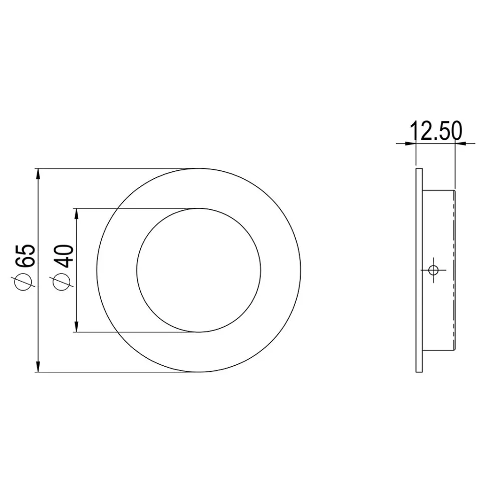 Ronde inox komgreep voor geleider / pce