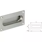 Small Rectangular Stainless Steel Bowl with Rounded Interior / pc