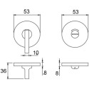 L&L Office inox hendel WC-set vrij/bezet / pce