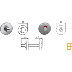 Inox stalen WC-set met...