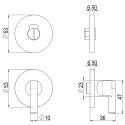 Paire de rosaces WC libre/occupé Ø53 x 6mm Office Slim inox / pce