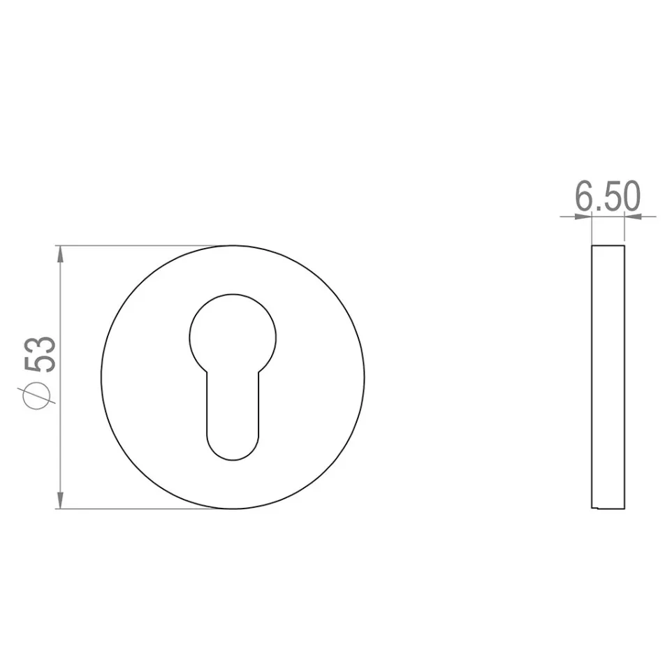 Pair of Round Escutcheons PZ (6mm)...