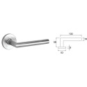 Lever Handle on Round Rose (6mm) L90° Ø16mm L&L Office Slim II Stainless Steel / pc