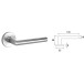 Deurgreepset op rond rozet (6mm) L90° Ø16mm L&L Office Slim II inox / pce