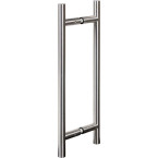 Paar inox rechte T-trekkers...