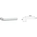 Paire de poignée aluminium F1, forme L, portes 40mm / pce