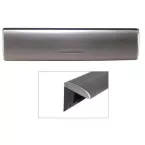 Cache entrée de lettres brosse et clapet design en inox / pce