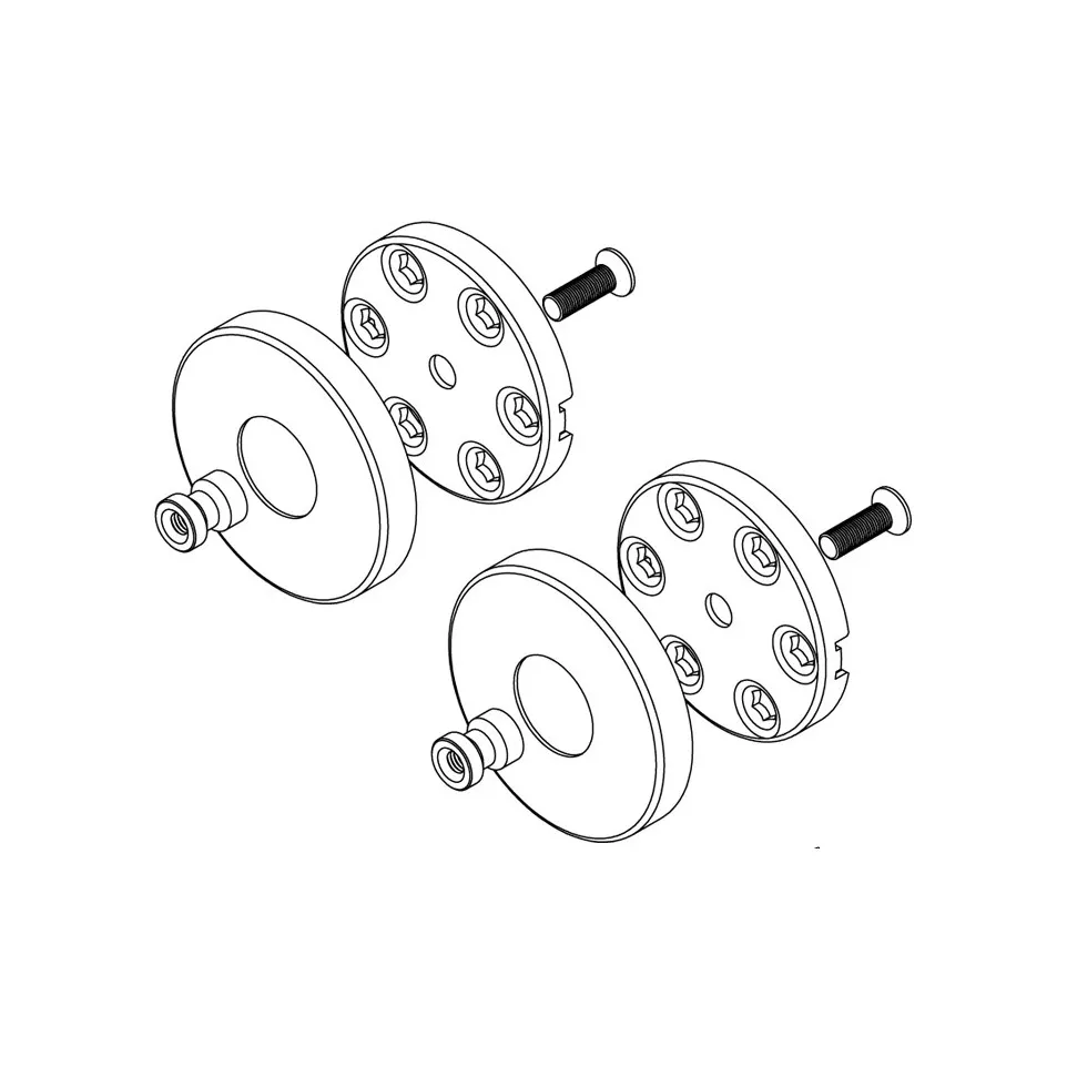 Set de rosaces Ø53x8mm pour tirant...