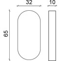Paire entrées de cylindre ovale aveugle 10mm / pce