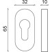 Pair of Oval Cylinder Escutcheons PZ 10mm / pc