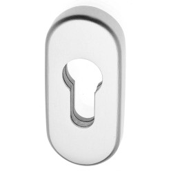 Oval Security Escutcheon PZ Thickness 9mm Aluminium F1 / piece