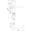 Veiligheidsset op SKG*** platen met PZ 92mm ZA roestvrijstalen handgreep (zonder schroef en stift) / pce