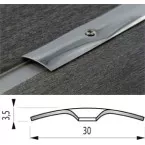 Entre-porte 30x930mm en inox / 0.93m