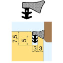 TSP-FOAM Seal for Second Frame Strike L2020 Groove 3x5mm Brown / 100m