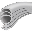 Joint de rénovation modulable Universeal pour fenêtres et portes en PVC noir / 25m