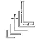 Raw Aluminum L Profile 25x25x2mm Length 6m