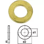 Rondelle plate laiton DIN 125 Ø10mm / 100pce