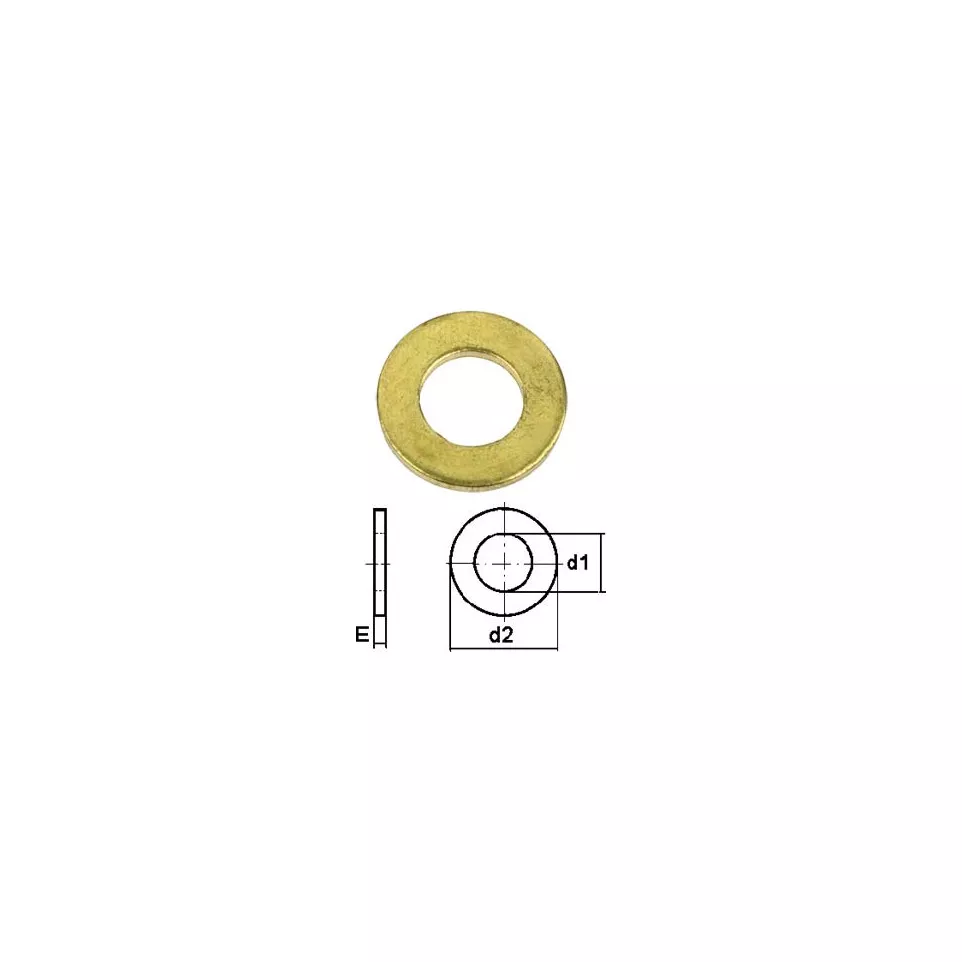 Platte ring messing DIN 125 Ø6mm /...