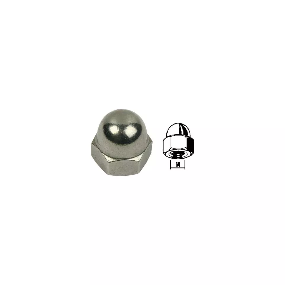M6 DIN 1587 A2 Stainless Steel Acorn...
