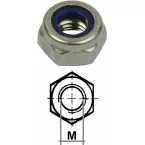 Écrou inox A2  autofreiné à bague nylon DIN 985 M8 / 200pce