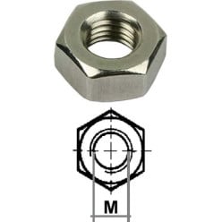 Écrou inox A2 DIN 934 M14 / 100pce