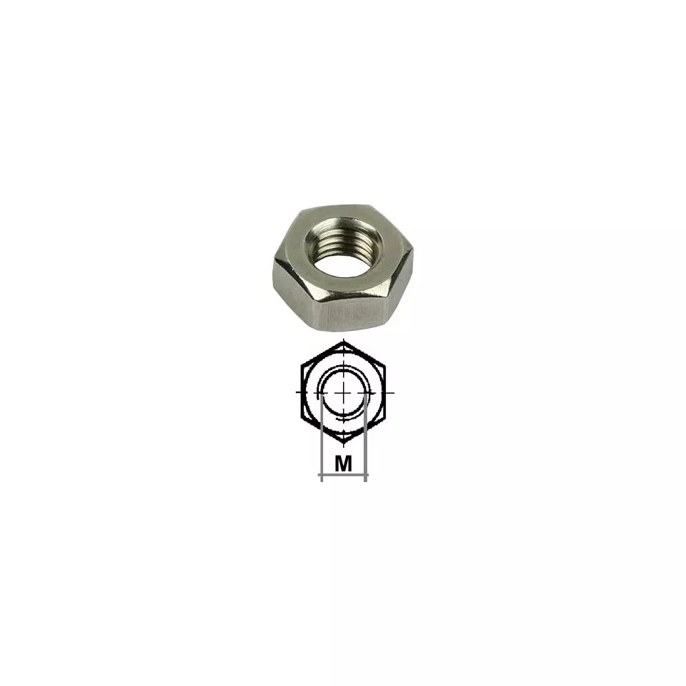 Écrou inox A2 DIN 934 M4 / 200pce