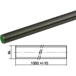 Tige filetée inox A2 DIN 975 Ø12x1000mm / m