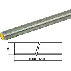 Tige filetée acier zingué 8.8 DIN 976 Ø20x1000mm / pce