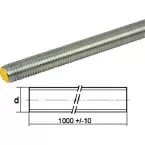 Zinc Plated Steel Threaded Rod 8.8 DIN 976 Ø20x1000mm per piece