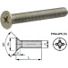 Vis à métaux inox A2 tête fraisée DIN 965H Ø5x16mm / 200pce