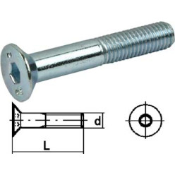 Metric DIN 7991 Zinc-Plated Steel Hexagon Socket Countersunk Head Screws M8x25mm Pack of 200