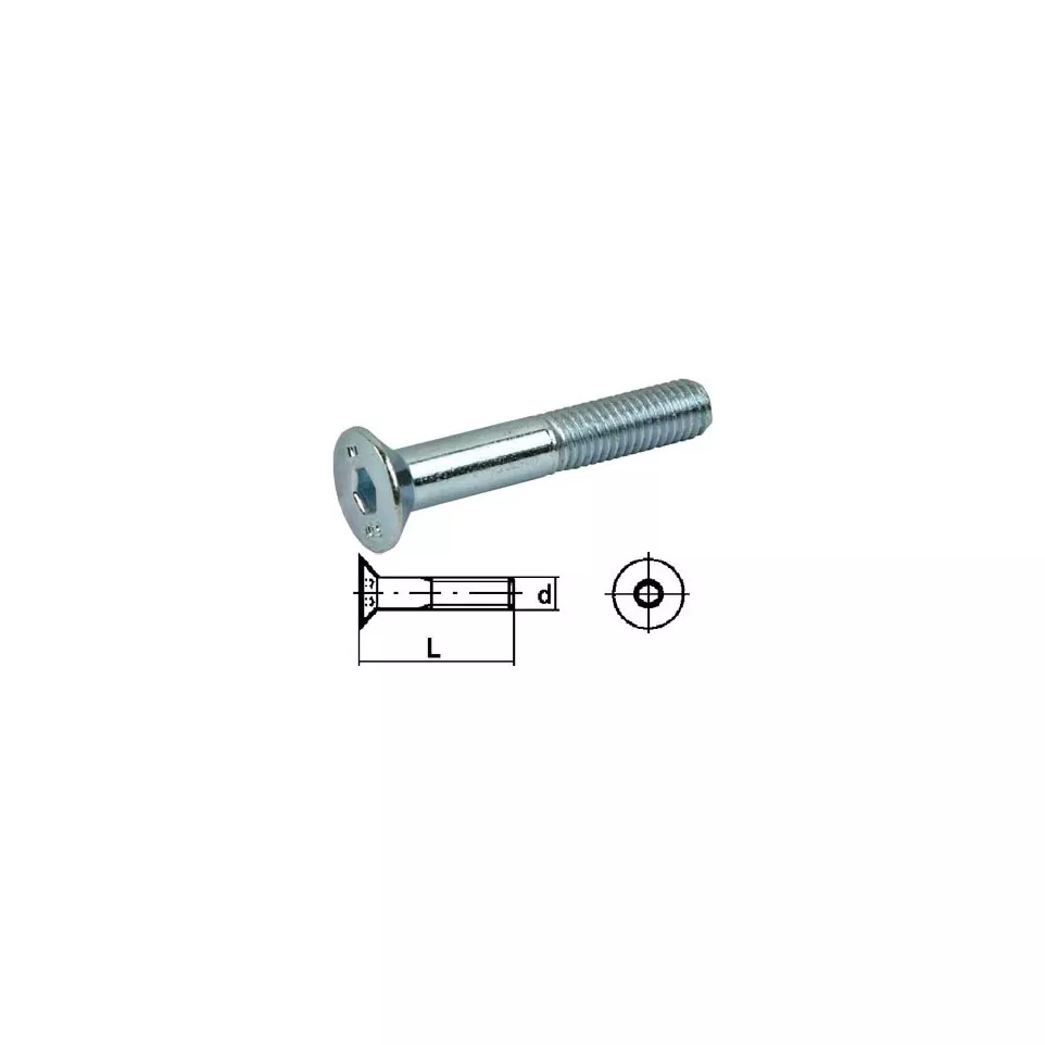 Metric DIN 7991 Zinc-Plated Steel Hex...