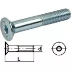 Metric DIN 7991 Zinc-Plated Steel Hex Socket Countersunk Head Screw M6x30mm Pack of 500 pieces