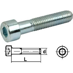 Metrische cylinderkopschroef,verzinkt staal, 6hoekig hol DIN 912 Ø6x12mm / 500pce