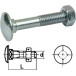 Boulon à bois acier zingué + écrou DIN 603/555 Ø12x50mm / 50pce