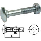 DIN 603/555 Zinc Plated...