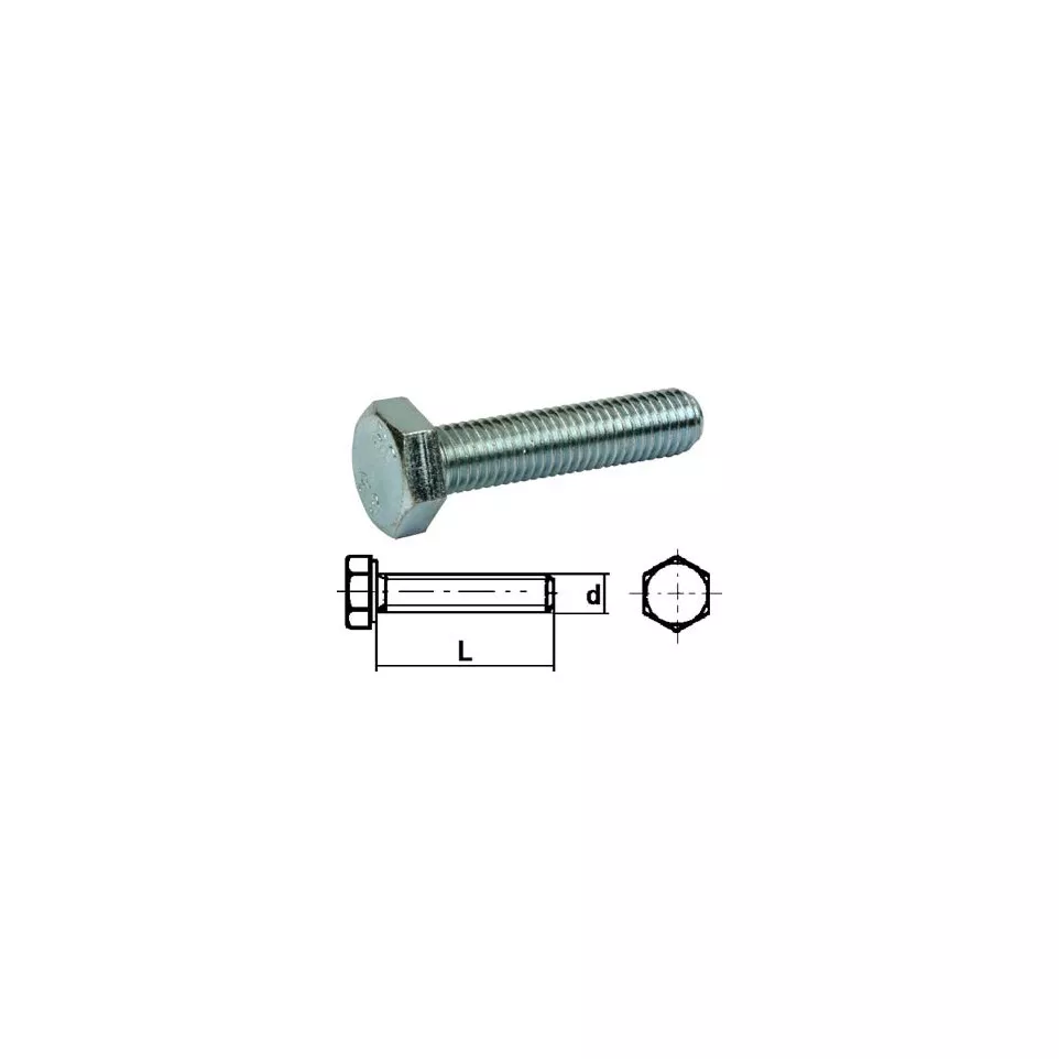 Steel Hex Head Bolt 8.8 Zinc Plated...