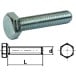 Verzinkt stalen bout 8,8 volle draad DIN 933 Ø8x70mm / 200pce