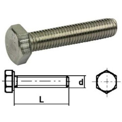 Stainless Steel Hex Head Bolt A2 Fully Threaded DIN 933 M12x40mm Pack of 50