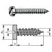 A2 Stainless Steel Slotted Pan Head Sheet Metal Screws DIN 7971 Ø4.8x19mm / 200pcs