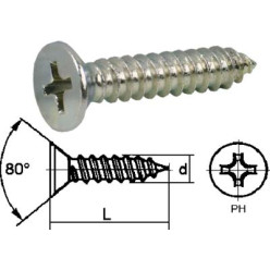Plaatschroef RVS A2 platkop DIN 7982C Ø4,2x13mm / 200pce