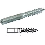 Steel Zinc-Plated Dual Thread Wood and Metric Stud Ø6x50mm Pack of 100