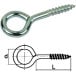 Zinc-Plated Steel Screw Eye Hook Ø5x50x15mm / 100 pcs