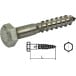 Tire-fond acier inox A2 DIN 571 Ø6x60mm / 200pce
