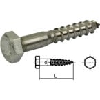Tire-fond acier inox A2 DIN...