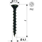 Verzonken schroeven PH2...
