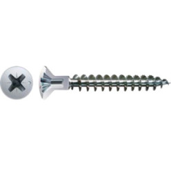 Vis SPAX cruciforme forée zinguée tête fraisée (PZ2) Ø4,5x70mm / 500PCE