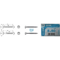 SPAX schroef Torx RVS verzonken kop (TX20) Ø5x60mm / 100PCE