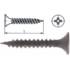 Gefosfateerde gipsplaatschroef zwart verzonken kop (PH) Ø4,2x75mm / 500pce